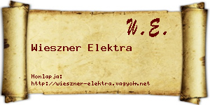 Wieszner Elektra névjegykártya